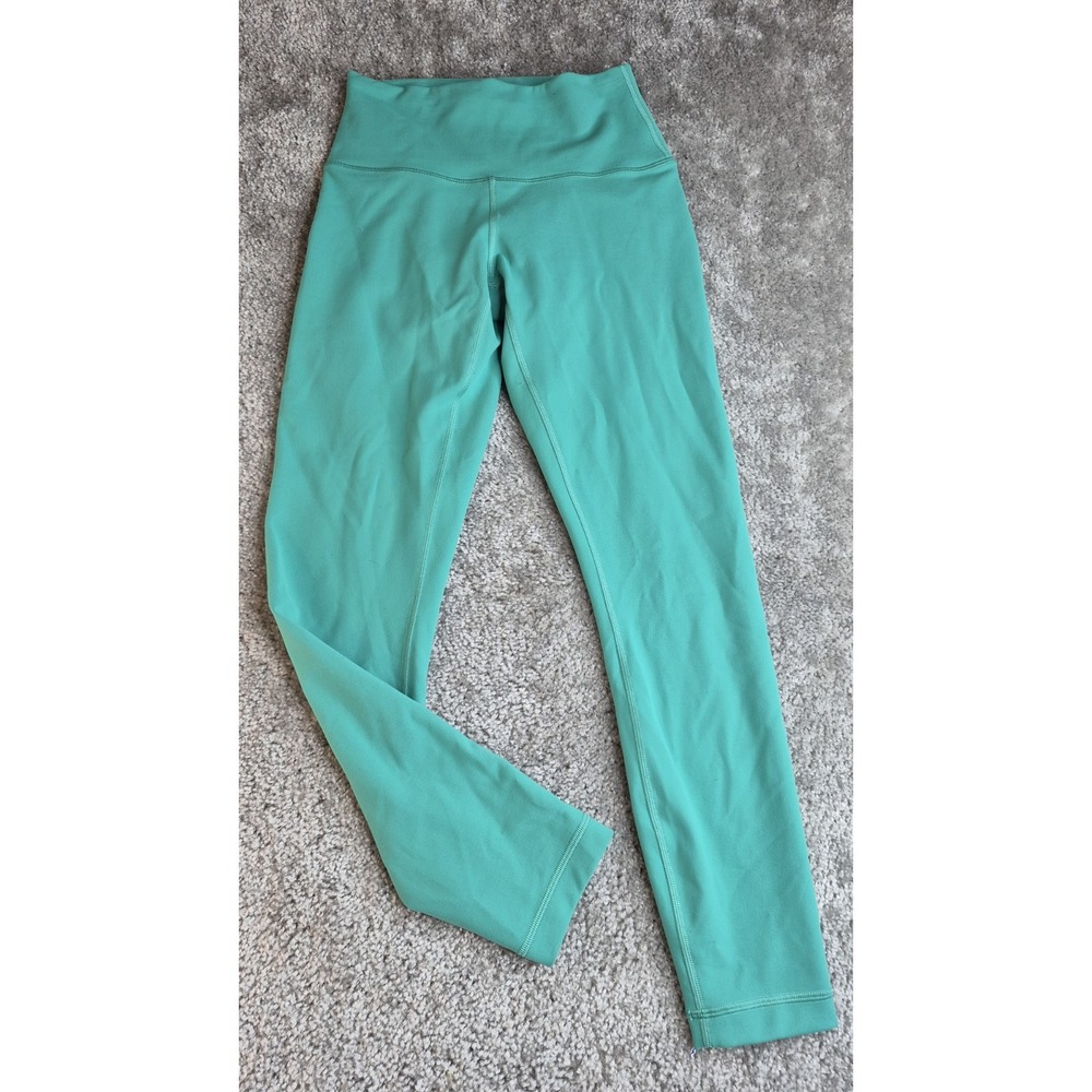 Lululemon Wunder Train HR Tightâ 23" Green Contour Fit Athletic Workout Lounge